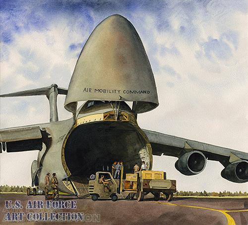 C-5A Cargo Loading at Moody AFB